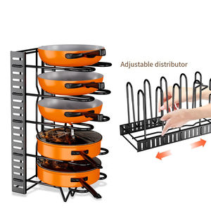 Organizador de Ollas de 8 Niveles para Armarios de Cocina, Organizador de Ollas y Sartenes/Tapas, Solución de Almacenamiento para Utensilios de Cocina - Product Image 4