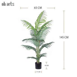 OH ARTS <span class=keywords><strong>Palmier</strong></span> Artificiel <span class=keywords><strong>Haut</strong></span> de Gamme, Plante en <span class=keywords><strong>Pot</strong></span>, <span class=keywords><strong>Palmier</strong></span> Croton Artificiel <span class=keywords><strong>pour</strong></span> Décoration Intérieure et Extérieure - Product Image 2