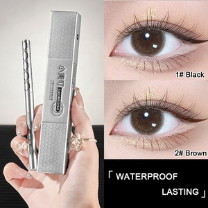 Crayon <span class=keywords><strong>Eyeliner</strong></span> Gel <span class=keywords><strong>noir</strong></span> lisse de haute qualité de marque privée <span class=keywords><strong>Eyeliner</strong></span> à paillettes argentées naturelles imperméables et durables - Product Image 4