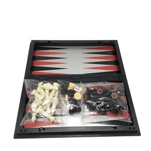 Gran oferta 3 en 1, juego de ajedrez de backgammon magnético plegable, juego de ajedrez de plástico barato, juego al aire libre con amigos - Product Image 1