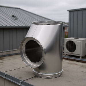 Kit mural pour tuyau de cheminée argenté, 6 pouces, en acier inoxydable 304, pièces de ventilateur de ventilation - Product Image 2