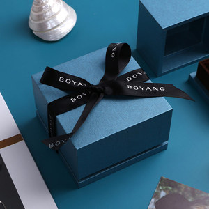 Boyang Custom Paper Jewelry Packaging <b>Earring</b> Bracelet Necklace Ring Gift <b>Box</b> - Product Image 6