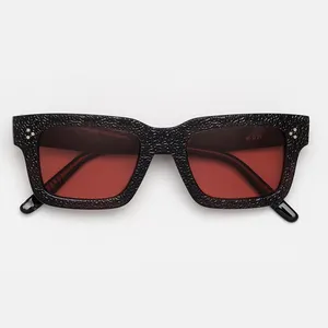 Kristall blase Soda Italienische Designer Square Fashion Männer Frauen Luxus Polarisierte Schatten Benutzer definierte Trendy Marken Sonnenbrille Sonnenbrille