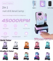 Lampe UV professionnelle 2-en-1 XSUSV-714 36W pour ongles, perceuse à ongles 45000 tr/min, machine de manucure portable rechargeable
