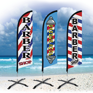 Özel açık reklam afişi olmadan kutup Swooper plaj bayrağı promosyon bayrakları ve afişler berber dükkanı tüy kanat bayrağı - Product Image 2