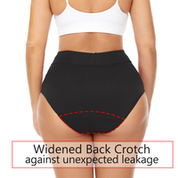 Culotte Menstruelle 4 Couches GOTS OEKO-TEX Biodégradable Taille Haute Maillot de Bain Adulte Culotte de Règles pour la Natation