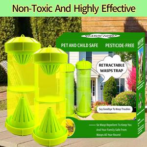 Trampa retráctil para moscas, atrapaavespas de doble propósito, trampa para insectos voladores para exteriores, para control de plagas en jardines y granjas - Product Image 6