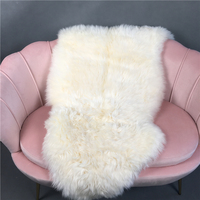 Tapis en fourrure de mouton entier pour lit, vente en gros