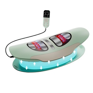 AUX Smart Electric Lumbar Massager With Heating <b>Vibration</b> Inflatable Curvature Green Plug-In Rechargeable <b>Wireless</b> Remote - Product Image 1