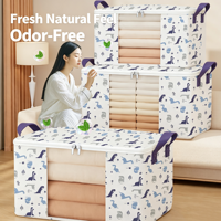 Sac de rangement grande capacité pour couvertures et couettes avec fenêtre transparente, pliable, organisateur de vêtements pour armoire, sac de rangement sous le lit