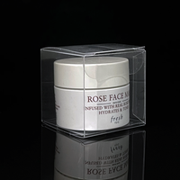 Boîte en plastique PET transparente pour cosmétiques, soins de la peau, lotion, crème pour les yeux, crème pour le visage, emballage en matériaux recyclés