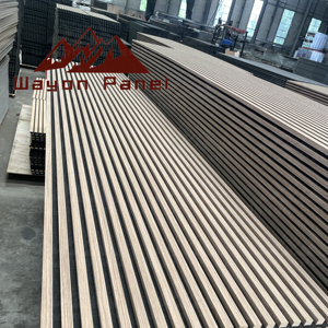 Wayon venta al por mayor MDF impermeable 3D ranura 3D paneles de rejilla de absorción de sonido para paredes interiores - Product Image 1