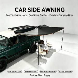 Auvent latéral <span class=keywords><strong>manuel</strong></span> en PU Oxford 450D, fabrication OEM, avec protection anti-vent et anti-UV, pour SUV <span class=keywords><strong>4x4</strong></span> et camping tout-terrain - Product Image 3