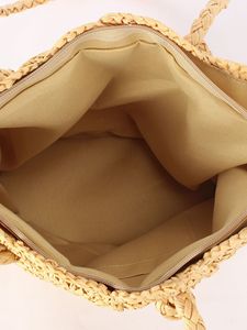 New Fashion Woven Zipper Double Root Two Straps <b>Square</b> Bag Seaside Vacation Daily Leisure All-match Tanjing - Product Image 3