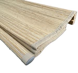 AX طبيعي لاسلكي جاوت كتان خيزران منسوج تقليدي عادي روماني ظلال سهلة التركيب مطبخ داخلي ستائر للنوافذ - Product Image 1