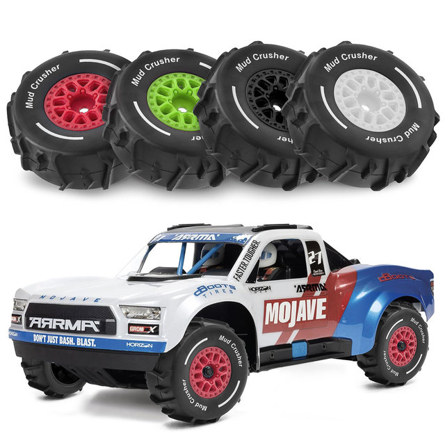 4PCS Remote Control Model Rubber Wheel Tires 72mm 12mm Hex Hub for Arrma 1/14 Rc Car Toy Crawlers Upgrade Parts Accessories