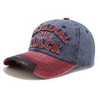 Casquette de baseball rétro Alphabet Street Fashion en tissu Oxford lavable avec motifs Terry, Cowboy, protection solaire, léopard, losanges et fruits