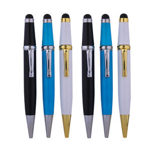 Bolígrafo Profesional Personalizado con Punta de Metal Gruesa y Corta, con Logotipo, Bolígrafo de Metal 2 en 1, Bolígrafos para Pantalla Táctil - Product Image 1