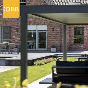 Pergola moderne à persiennes Pare-soleil extérieur avec cadre en aluminium et toit en métal réglable et étanche à la pluie, terrasse <span class=keywords><strong>de</strong></span> <span class=keywords><strong>jardin</strong></span> - Product Image 2