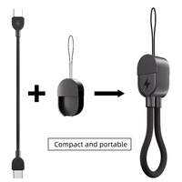 Câble de charge rapide PD60W Type C 16 cm court, portable, avec porte-clés, câble de données Type C vers USB C pour iPhone 17 16 OnePlus Samsung
