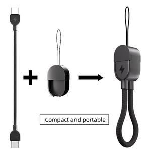 Câble de charge rapide PD60W <span class=keywords><strong>Type</strong></span> C 16 cm court, portable, avec porte-clés, câble de données <span class=keywords><strong>Type</strong></span> C vers USB C pour iPhone 17 16 Huawei Samsung - Product Image 4