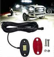 Kit d'éclairage LED pour cales de roue, 24 LED (16 ou 24 modules), blanc pur, pour camion, Jeep, SUV, VTT, UTV, tout-terrain