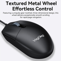 Souris de jeu optique filaire USB VegGieg promotionnelle personnalisée de haute qualité, ergonomique, type C, 3 boutons