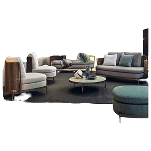Ensemble <span class=keywords><strong>de</strong></span> canapés modernes en rotin pour les loisirs <span class=keywords><strong>de</strong></span> plein air en acier inoxydable et métal pour terrasse, cour, villa, <span class=keywords><strong>jardin</strong></span> et balcon. - Product Image 1
