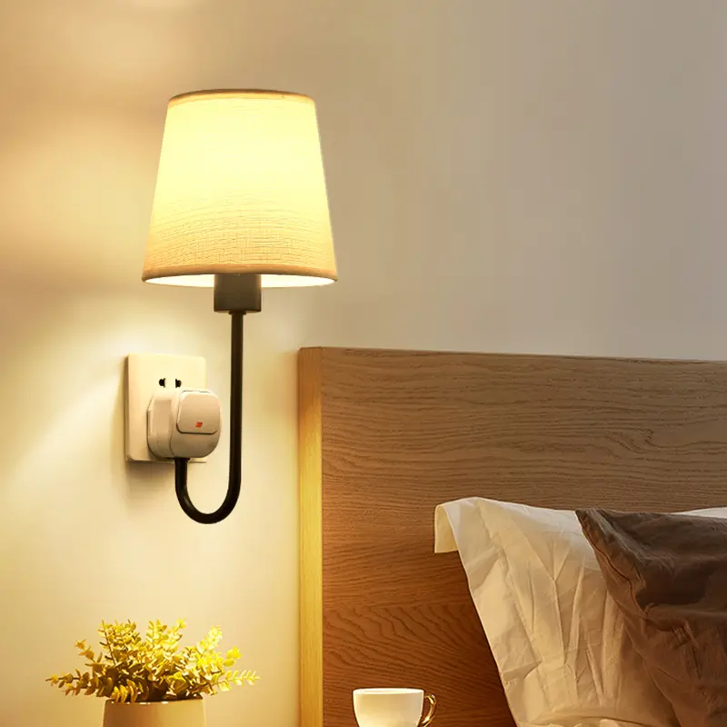 Nieuwe Stekker Moderne Slaapkamer Licht Woonkamer Achtergrond Muur Licht Gangpad Eenvoudige Wandlamp Vlinder Creatief Gratis