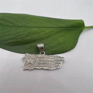 Collar con Colgante de Mapa de Diamantes Arcoíris de Acero Inoxidable, Joyería Creativa para Hombre - Product Image 3