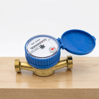 Medidor de Agua Fría Mecánico de Chorro Único, Tipo Seco, de Latón DN15 1/2 Pulgada, Económico
