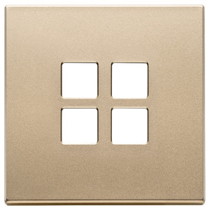 Flat Satin Gold Wall <b>Switch</b> <b>Plate</b> 2Mx4 9.5 In Length 1.4 In Height - Product Image 1