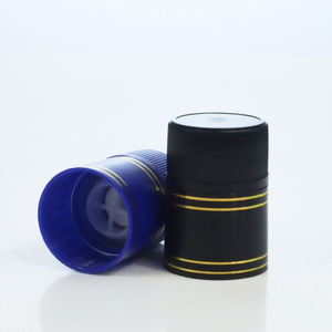 Nắp chai rượu nhựa PVC tùy chỉnh OEM kiểu <span class=keywords><strong>Guala</strong></span>, chống giả mạo, kích thước 30x60, 33x50, phù hợp với nắp BVS ROPP, màu logo tùy chọn - Product Image 1