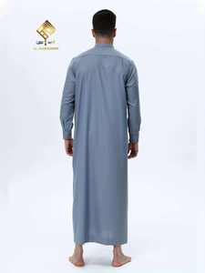 HARAMAIN MEN THOUB Robe arabe pour homme, matériau doux haut de gamme, design à quatre boutons-pression, belle tenue - Product Image 2