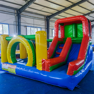 Castillo Inflable Resistente para Fiestas, Tobogán Inflable, Alquiler <span class=keywords><strong>de</strong></span> Brincolines para Fiestas, Tobogán Inflable con Trampolín - Product Image 1
