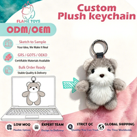 Porte-clés en peluche personnalisé à faible MOQ, texture duveteuse, décoration de sac pour filles