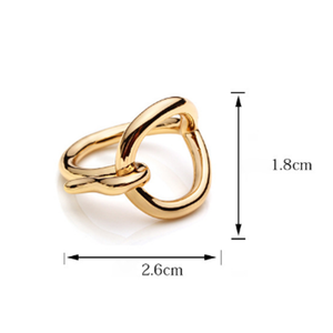 Round heart-shaped knot silk <b>ring</b> brooch for women and girls, simple geometric fashion chic shawl scarf buckle <b>clip</b> - Product Image 2
