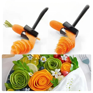Kitchen Pattern <b>Engraving</b> Mold <b>Tools</b> Flower Rolling Set Fancy Fruit Cutting Multifunctional Knife Curly Sculpting Paring Knife - Product Image 5