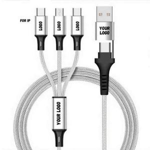 Popular Gift Product 5-in-1 Multi Charging Cable Universal Nylon Braided Multiple USB <b>Charger</b> 4 Colors 1.2Meter/4Feet - Product Image 1