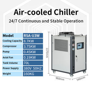 Чиллер BEE Pro 3HP с воздушным охлаждением из нержавеющей стали для промышленных предприятий, лазерный инструмент для красоты, волоконная лазерная резка - Product Image 3