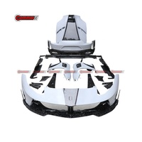 Kit carrosserie en fibre de carbone forgée à sec de style MSY de qualité supérieure pour Ferrari 812 : pare-chocs avant, jupes latérales, ailes, spoiler arrière