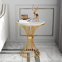 Table d'appoint en pierre frittée Table d'appoint ronde de luxe Table d'appoint moderne pour le salon Chambre à coucher Décoration de la maison Meubles