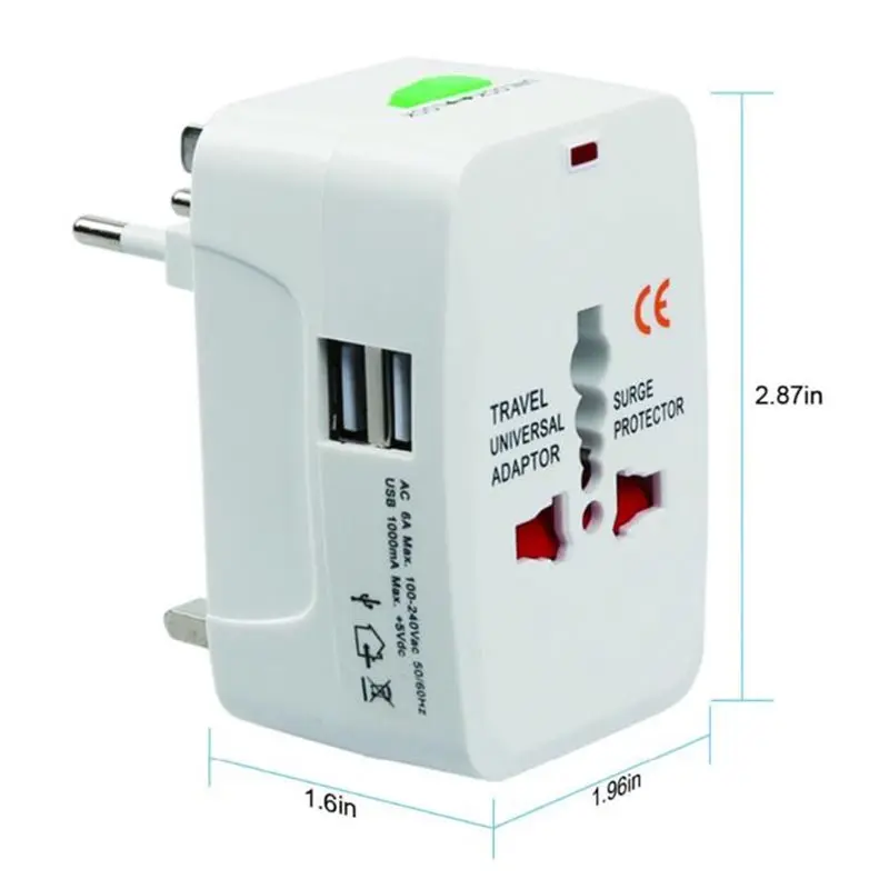 Adattatore da viaggio multifunzione Plug All In One adattatore per caricabatterie convertitore universale US UK AU electric USB Power Travelconverter
