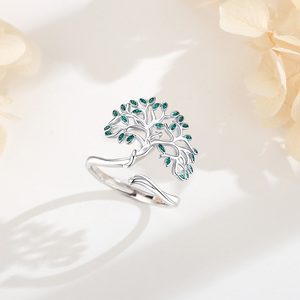 <span class=keywords><strong>Anello</strong></span> Albero <span class=keywords><strong>della</strong></span> <span class=keywords><strong>Vita</strong></span> Verde Merryshine in <span class=keywords><strong>Argento</strong></span> Sterling 925, Gioiello Celtico Retrò con Nodo Irlandese, Regalo per Donne - Product Image 5
