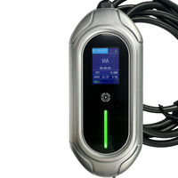 Nouveau chargeur EV portable 3,5 kW Type 2, courant réglable 16A, prise Schuko 220V, câble de charge de véhicule électrique sécurisé
