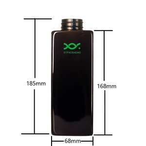 Xypackaging <span class=keywords><strong>500</strong></span> Ml 16 Oz Lege Zwarte Vierkante Pcr <span class=keywords><strong>Plastic</strong></span> Haarconditioner Shampoo Lotion Gezichtscrème Pompspuitflessen - Product Image 3