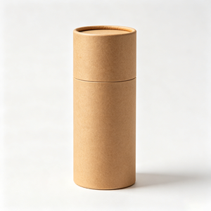 Custom Recyclable Cylinder Kraft Paper Tubes with Lid for Gift and Craft Packaging Rigid Boxes - Product Image 5