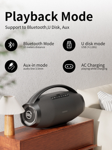 ลำโพงไร้สายกลางแจ้ง SODLK S1619 320W พร้อมไมโครโฟนไร้สาย <span class=keywords><strong>2</strong></span> ตัว ระบบเสียงสามทาง พร้อมซับวูฟเฟอร์ 7 นิ้ว เชื่อมต่อแบบสเตอริโอ/รองรับ TF/USB/AUX/คาราโอเกะ - Product Image 3