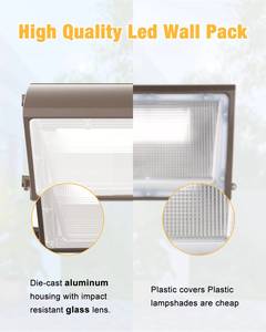 Projecteur mural LED extérieur haute luminosité IP65 60W 80W 100W 120W 150W avec capteur photocellule dimmable - Product Image 5