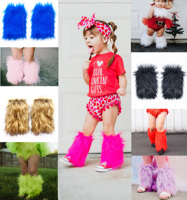 Nouveaux Cache-Bottes Moelleux d'Hiver en Fourrure pour Enfants, Chauffe-Jambes Doux pour Filles et Petits